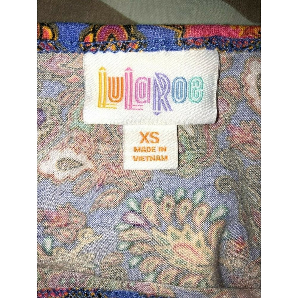 LuLaRoe Women's Simply Comfortable Orange Turquoise Yellow Tunic Top - Size XS - Picture 2 of 3